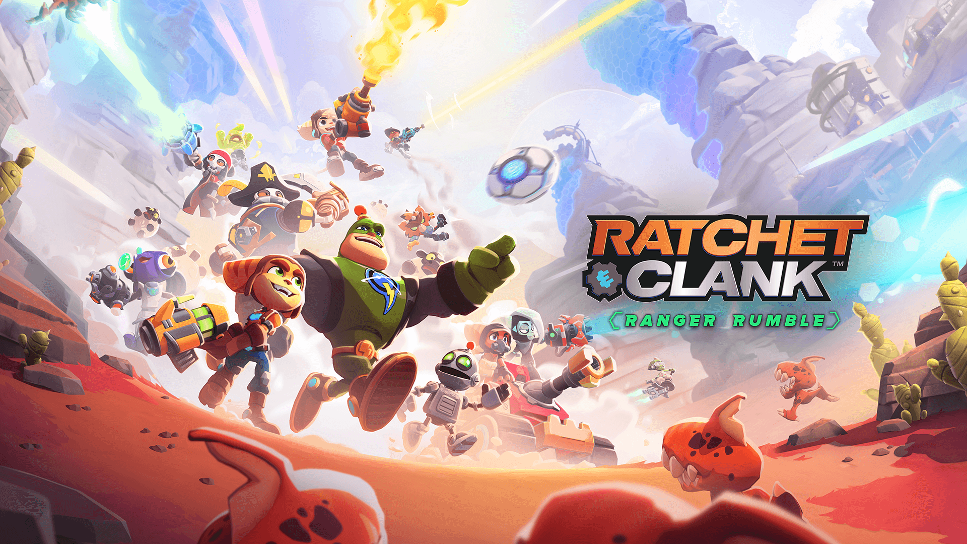 Hero Ratchet and Clank Ranger Rumble bertarung dalam arena PvP mobile dengan elemen PvE