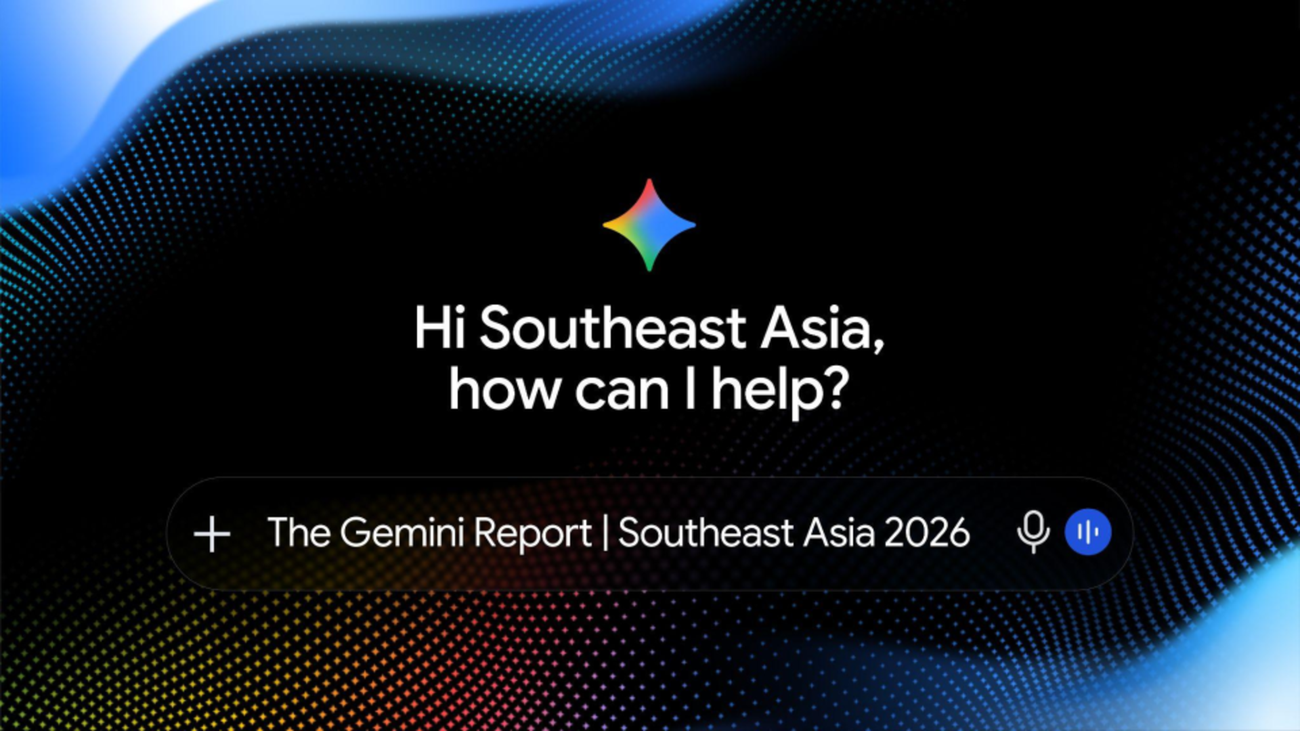 Tampilan laporan Gemini untuk Asia Tenggara dengan identitas visual Google